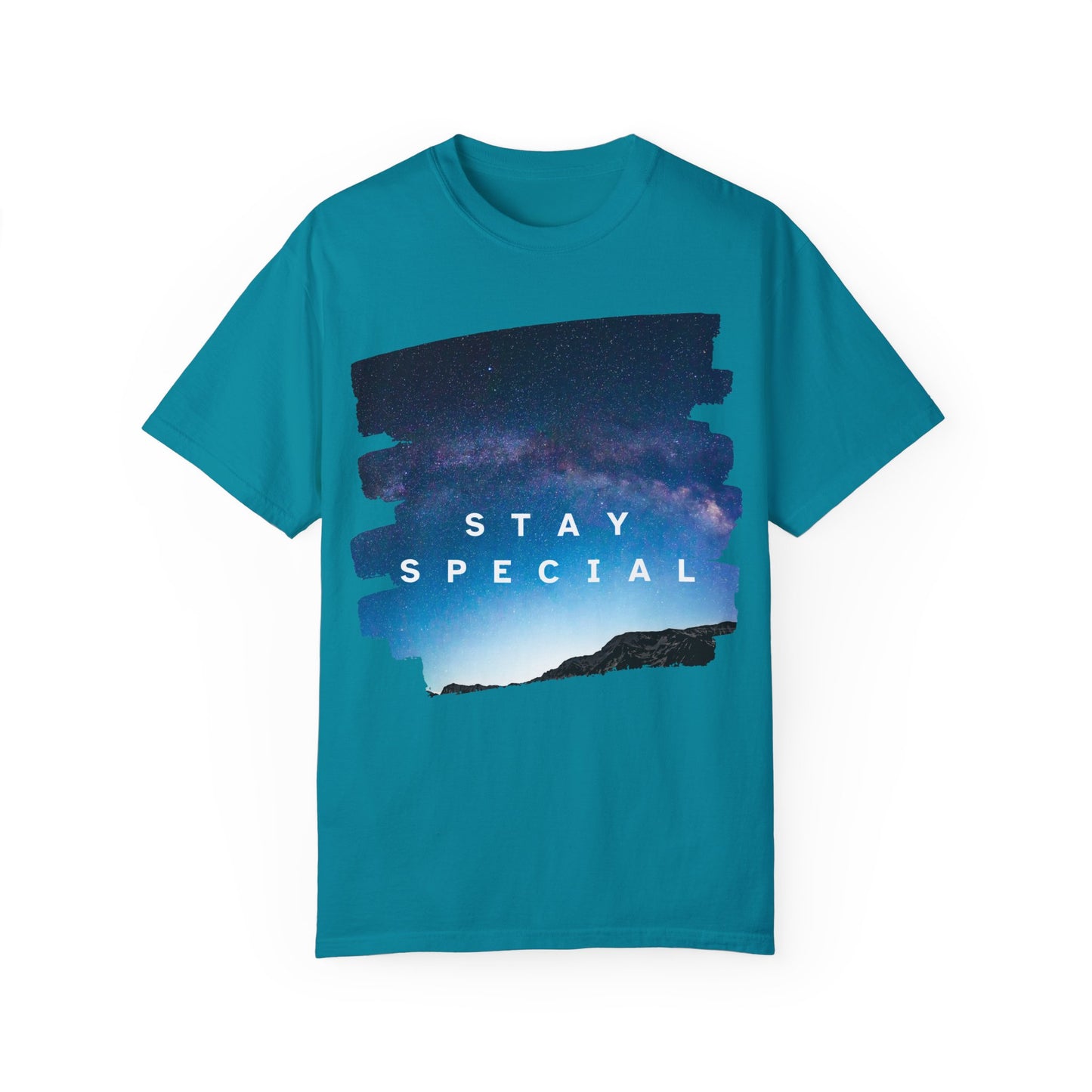 Stay Special Unisex Garment-Dyed T-Shirt - Inspirational Galaxy Design