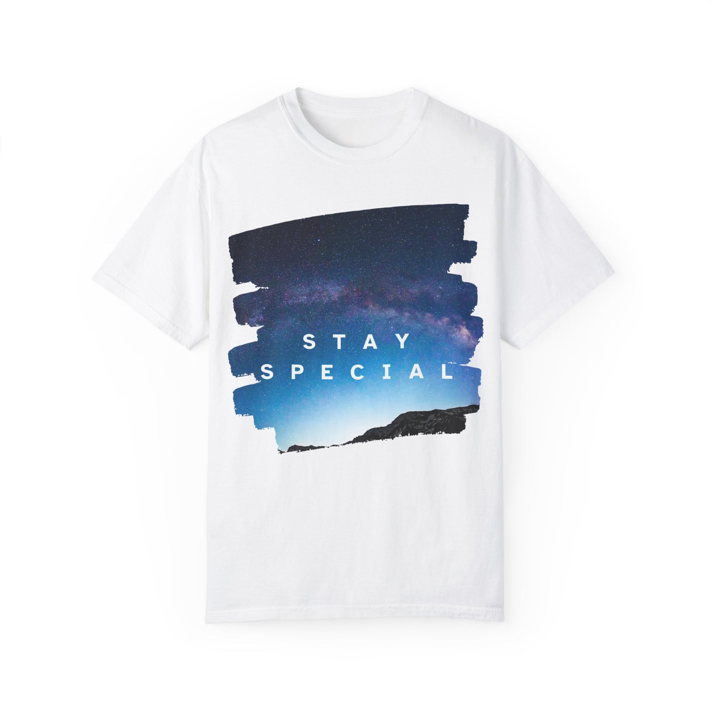 Stay Special Unisex Garment-Dyed T-Shirt - Inspirational Galaxy Design