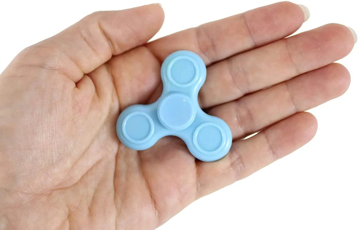 12 Mini Fidget Spinners - Fidget Toy - Sensory Stress Toy - Tiny Hand Spinner Toy - Party Favors (Random Colors)