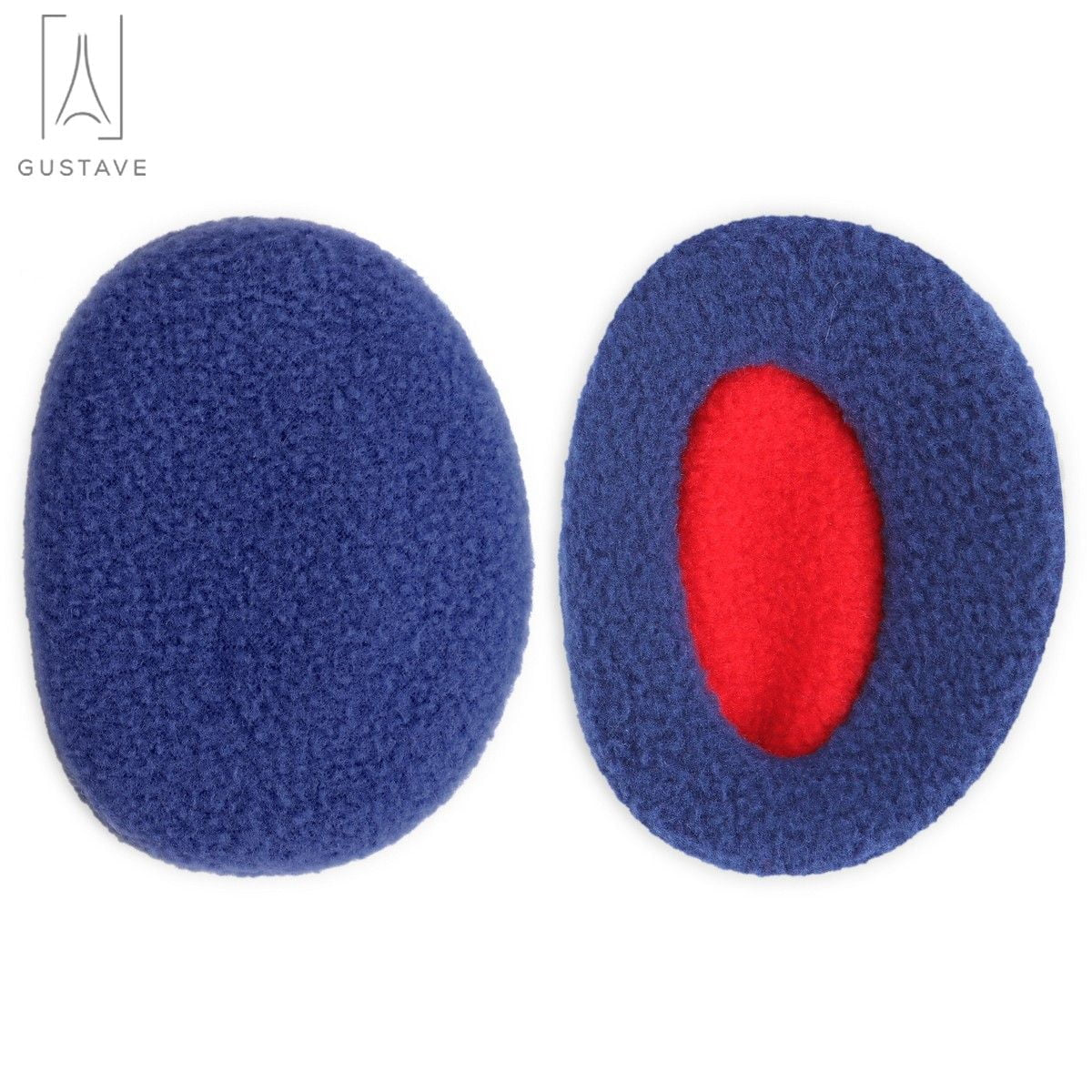 2Pcs Bandless Ear Warmers Fleece Ear Muffs Ear Covers Unisex Winter Outdoors for Women Men (Navy)