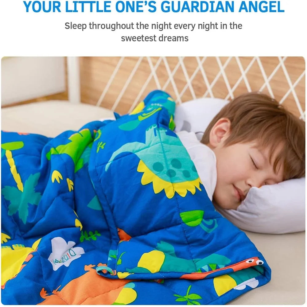 Kids Weighted Blanket 5 Lbs, Weighted Blanket for Kids 5 Lbs Heavy Blanket Cooling Blanket for Sleeping Perfect for 40-60 Lb Throw Size Breathable Blanket with Premium Glass Bead