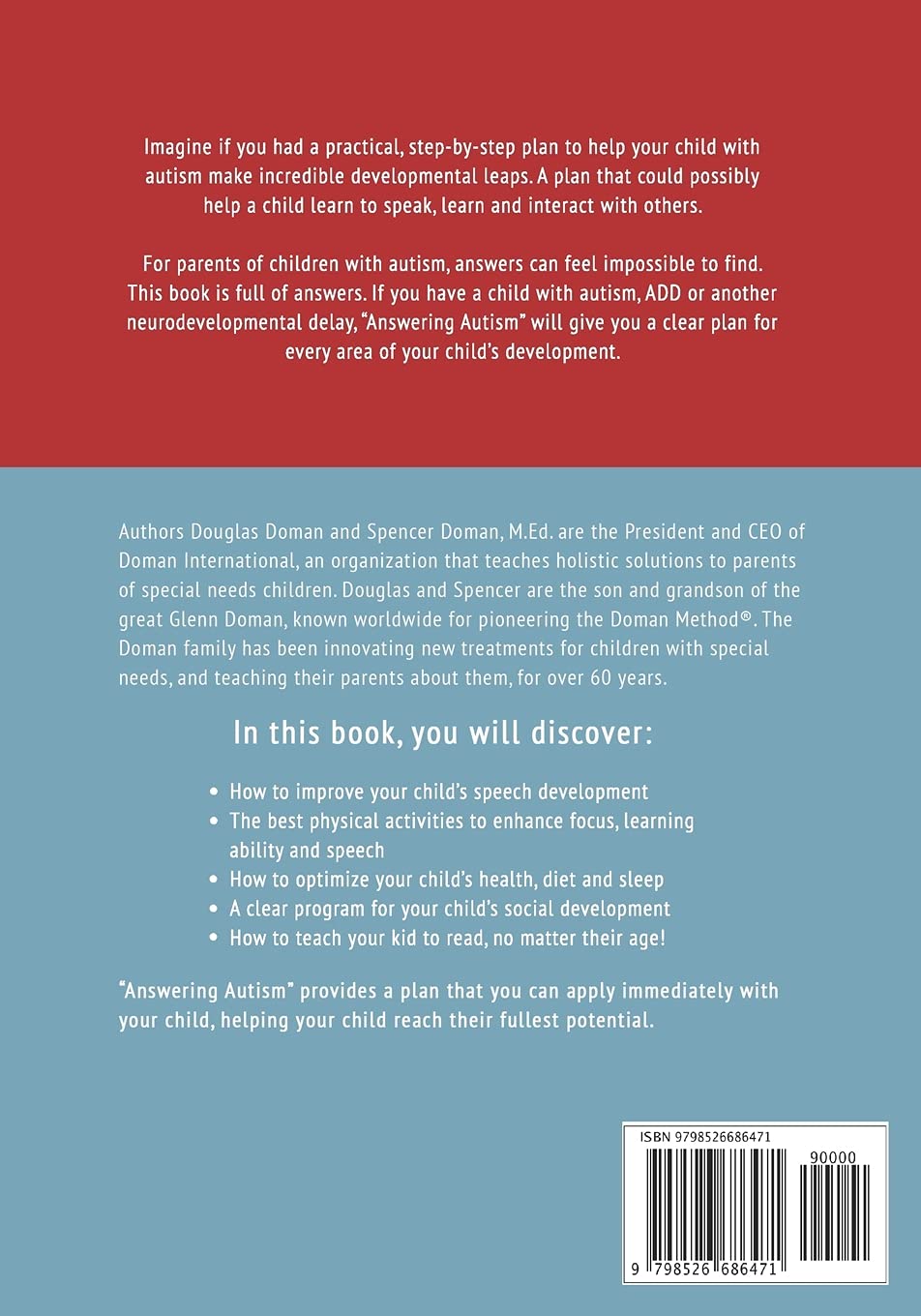 Answering Autism: The Doman Method® Plan for Autism, ADD and Neurodevelopmental Delays (The Doman Method® Series)