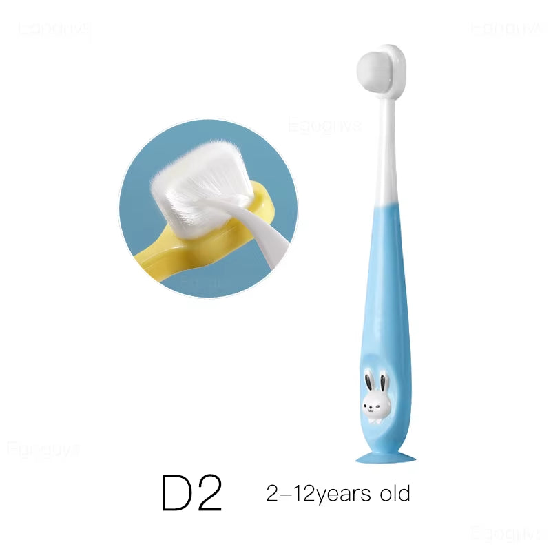 Children U-Shape Toothbrush 360-Degree Oral Cleaning Kids Tooth Brush Soft Million Nano Bristle Silicone Baby Finger Teether