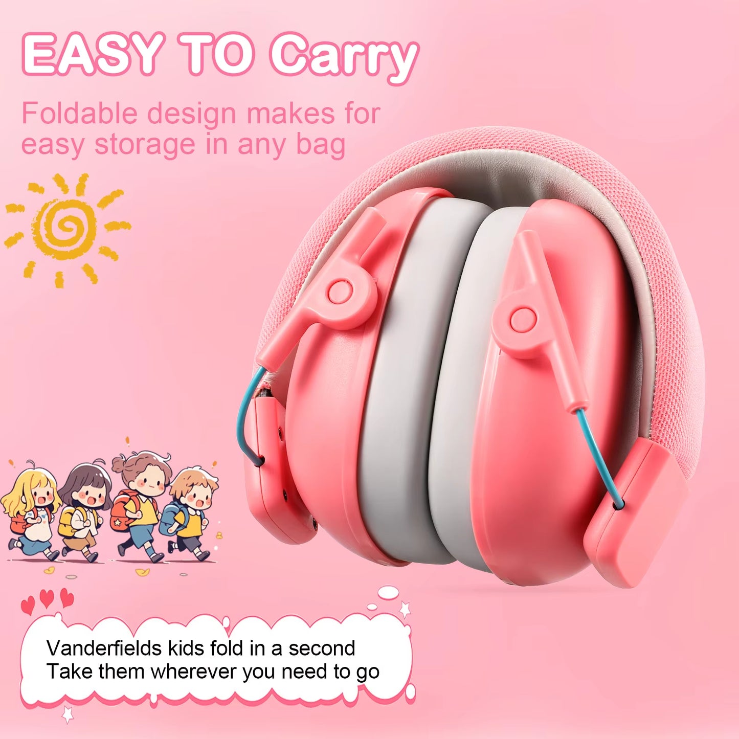 Upgraded Ear Kids Ear Protection Noise Cancelling Headphones, NRR 26Db Hearing Protection Earmuffs for Autism, Children, Toddler