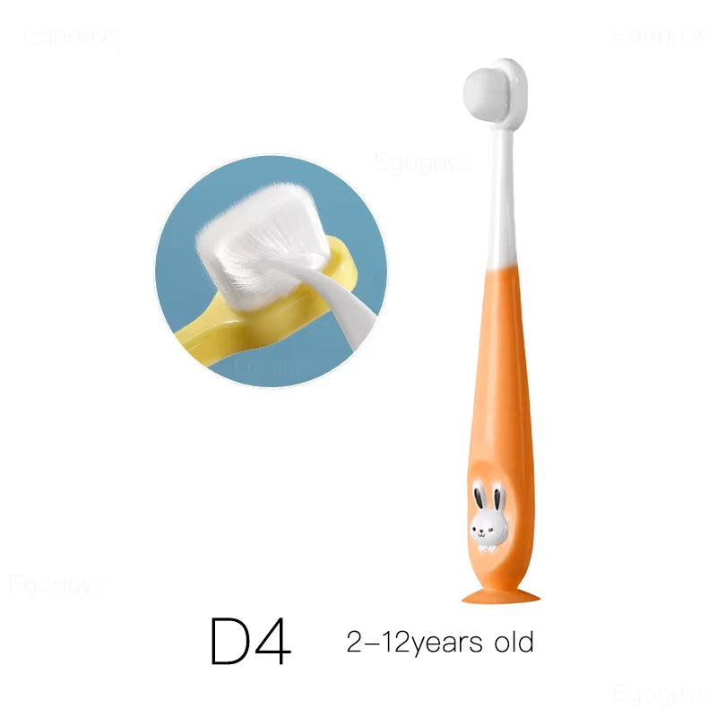 Children U-Shape Toothbrush 360-Degree Oral Cleaning Kids Tooth Brush Soft Million Nano Bristle Silicone Baby Finger Teether