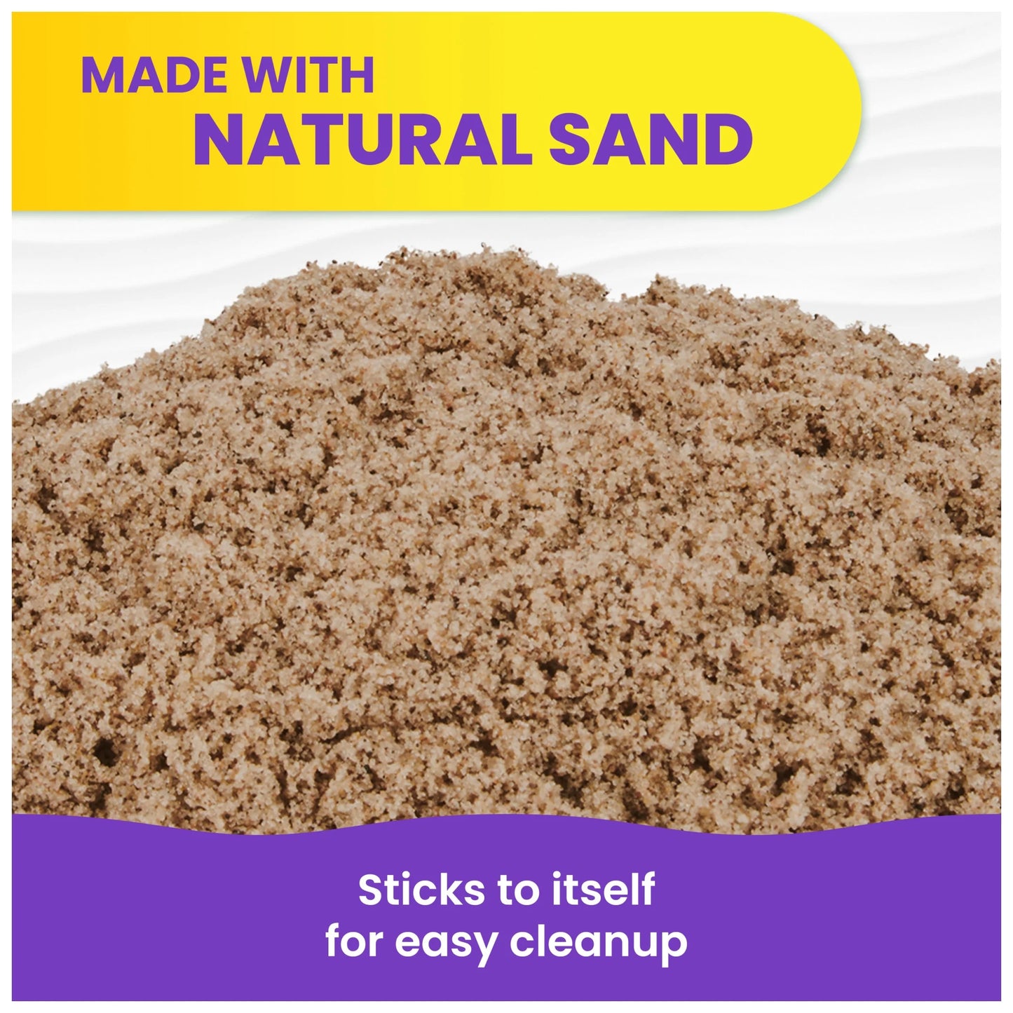 , 3Lbs Beach Play Sand, Moldable Sensory Toys for Kids, Resealable Bag (Packaging May Vary), for Ages 3 and Up