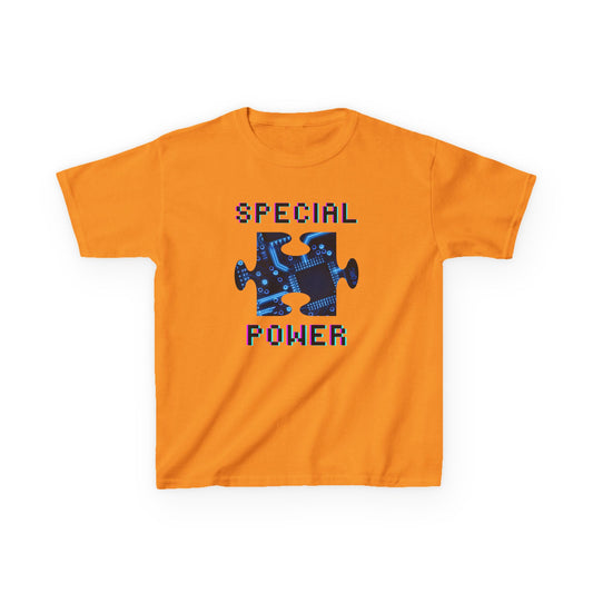 Special Power Puzzle T-Shirt - Kids Garment-Dyed Tee for Tech Lovers