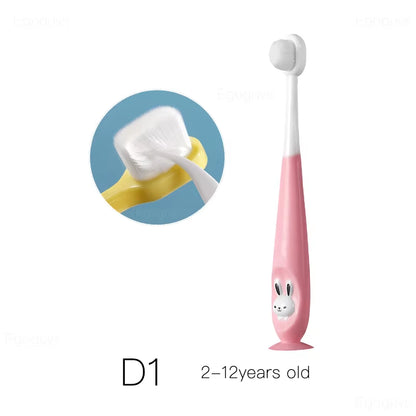 Children U-Shape Toothbrush 360-Degree Oral Cleaning Kids Tooth Brush Soft Million Nano Bristle Silicone Baby Finger Teether