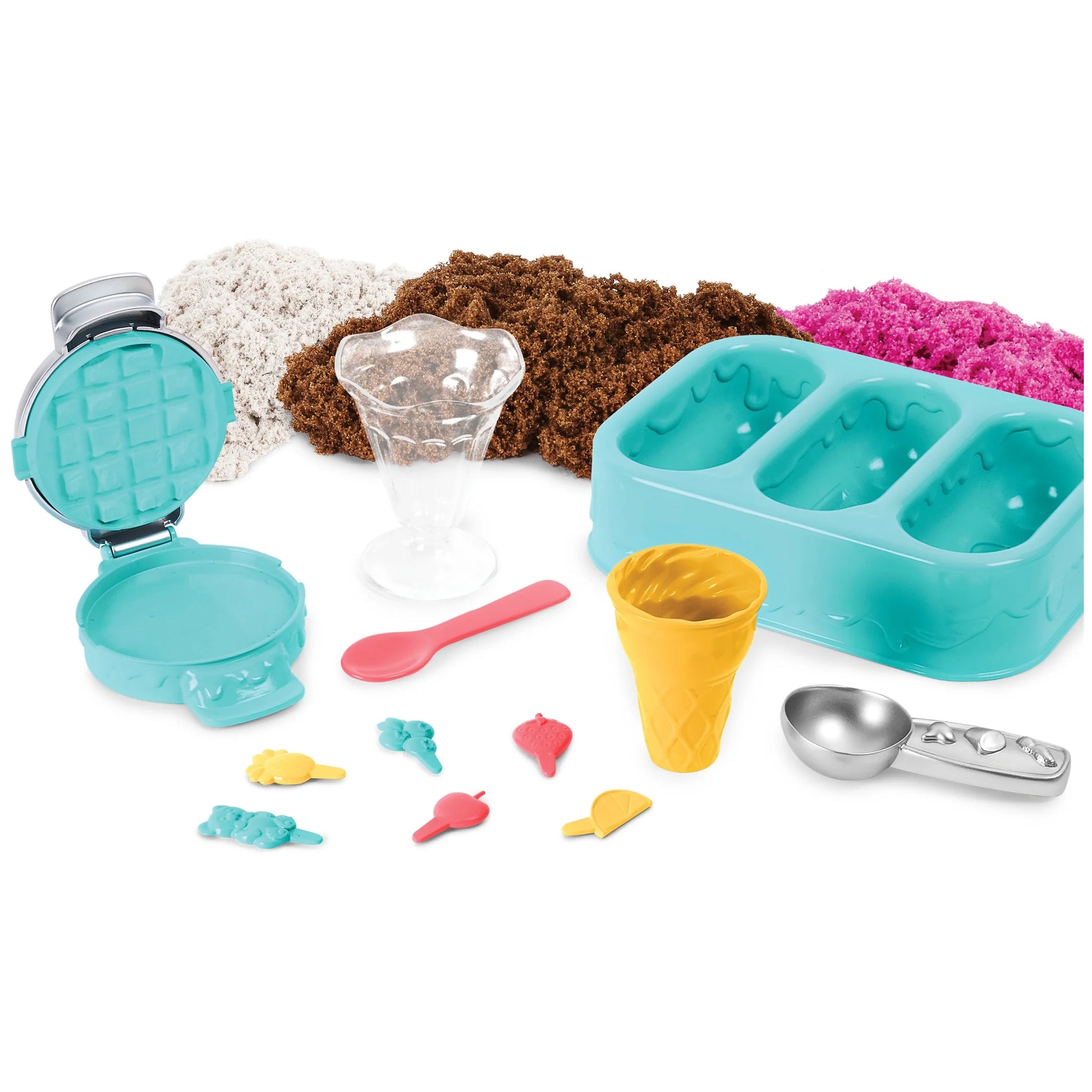 Scents, Ice Cream Treats Playset with 3 Colors Scented Play Sand & 6 Tools, Sensory Toys for Kids Ages 3 and Up