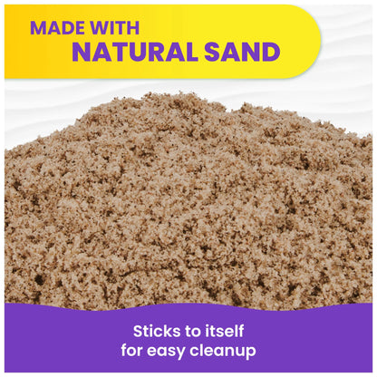 , 3Lbs Beach Play Sand, Moldable Sensory Toys for Kids, Resealable Bag (Packaging May Vary), for Ages 3 and Up