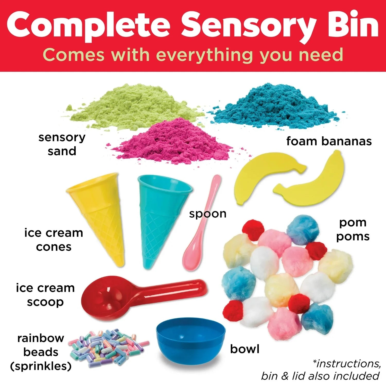 Sensory Bin: Ice Cream Shop, Sensory Toys for Kids, Ages 3-5+